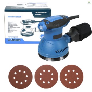 Máy chà nhám cầm tay 320w & đánh bóng kèm 10 túi giấy nhám có thể tháo rời