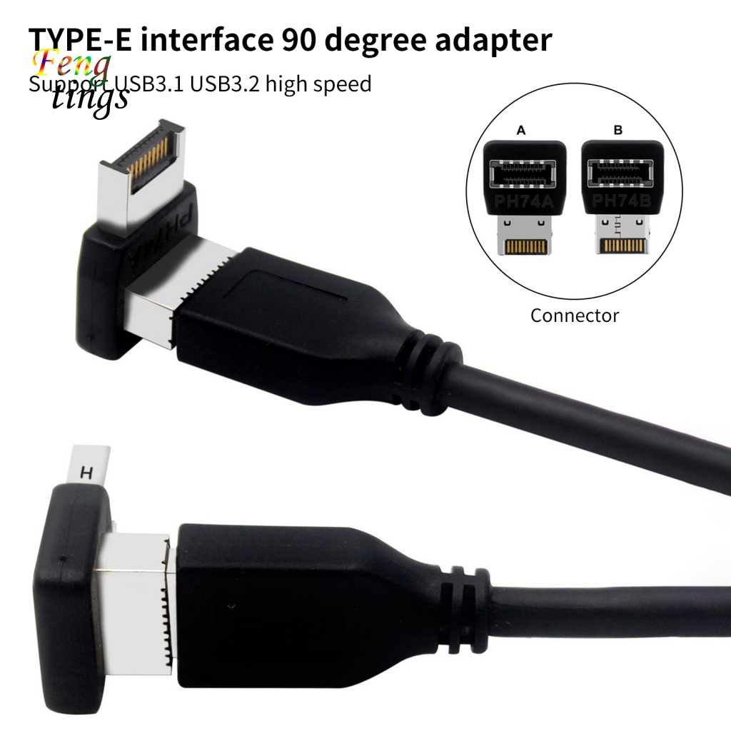Bộ Chuyển Đổi Bo Mạch Chủ USB3.1 Type-E 90 Độ Ổn Định Cao Cho Máy Tính