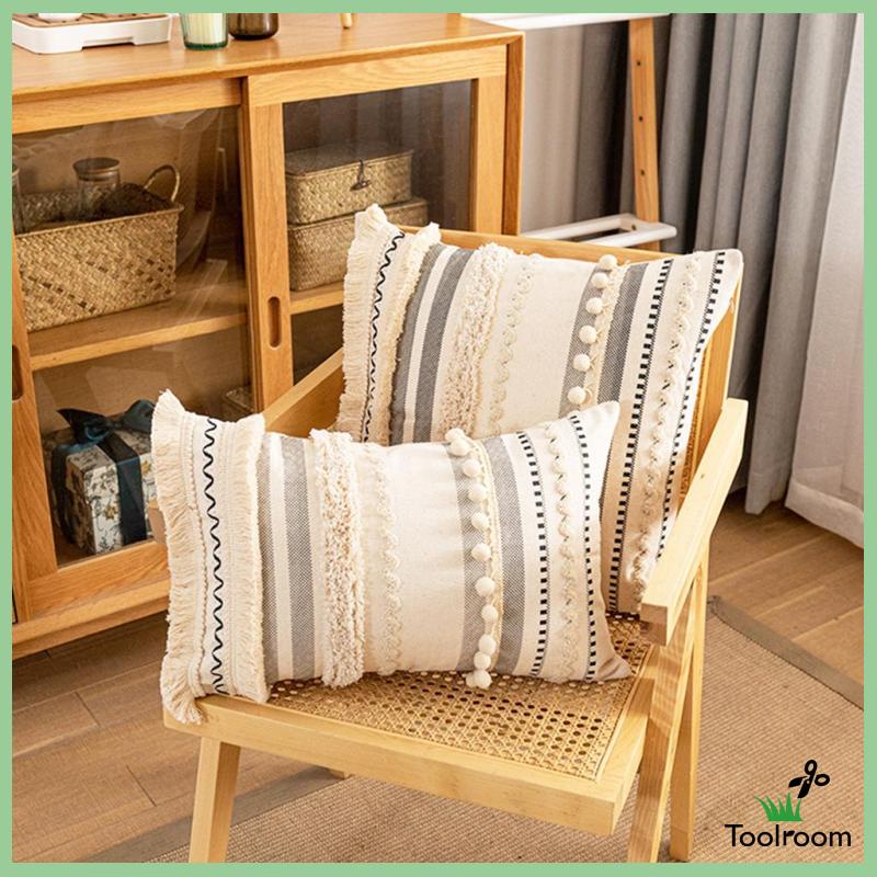 Vỏ Gối Vải Cotton Kích Thước 30x50cm Phong Cách Boho Độc Đáo Trang Trí Nhà Cửa