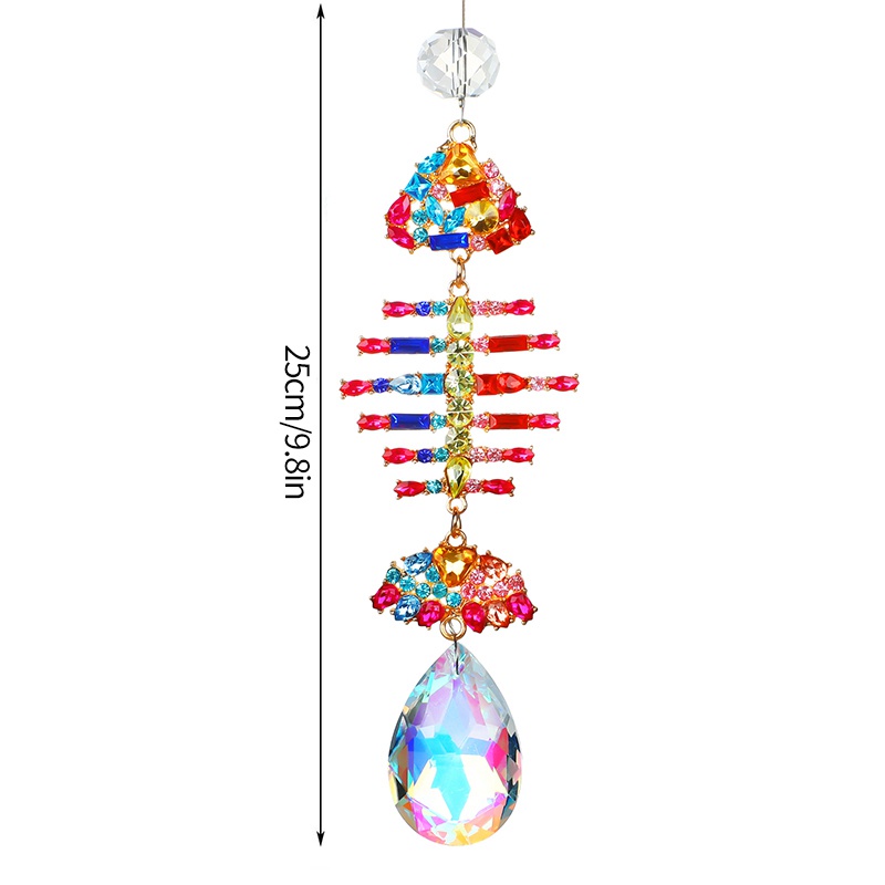 Chuông Gió Dreamcatcher Đính Đá Pha Lê Nhiều Màu Treo Cửa Sổ Trang Trí Xe Hơi