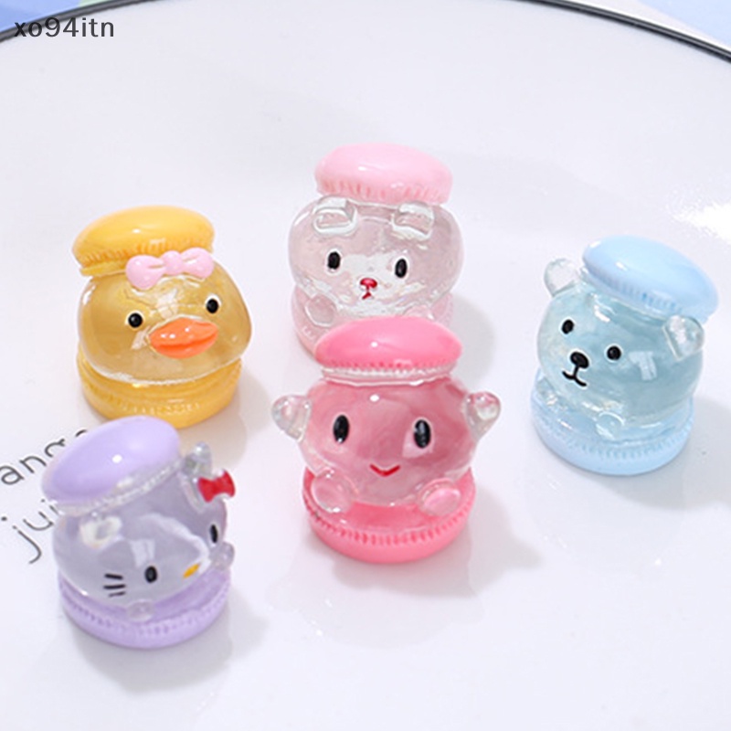 Set 2 Bánh Hamburger Hoạt Hình Bằng Nhựa Resin Dùng Trang Trí Tiểu Cảnh DIY