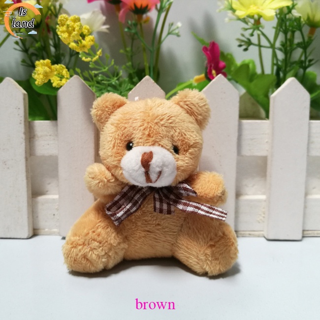 Móc Khóa Hình Gấu Nhồi Bông Mini Mềm Mại Dễ Thương