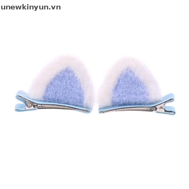 Kẹp Tóc Hình Tai Thỏ / Mèo Nhồi Bông Đáng Yêu Cho Bé