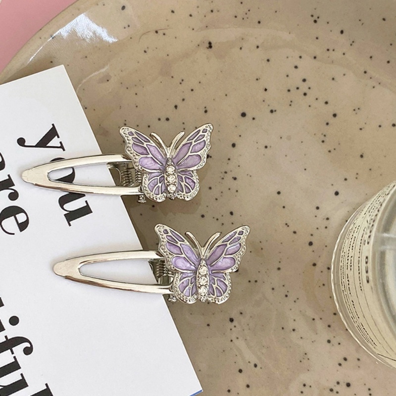 Kẹp Tóc Hình Bướm Y2K Lấp Lánh Ngọt Ngào Dễ Thương