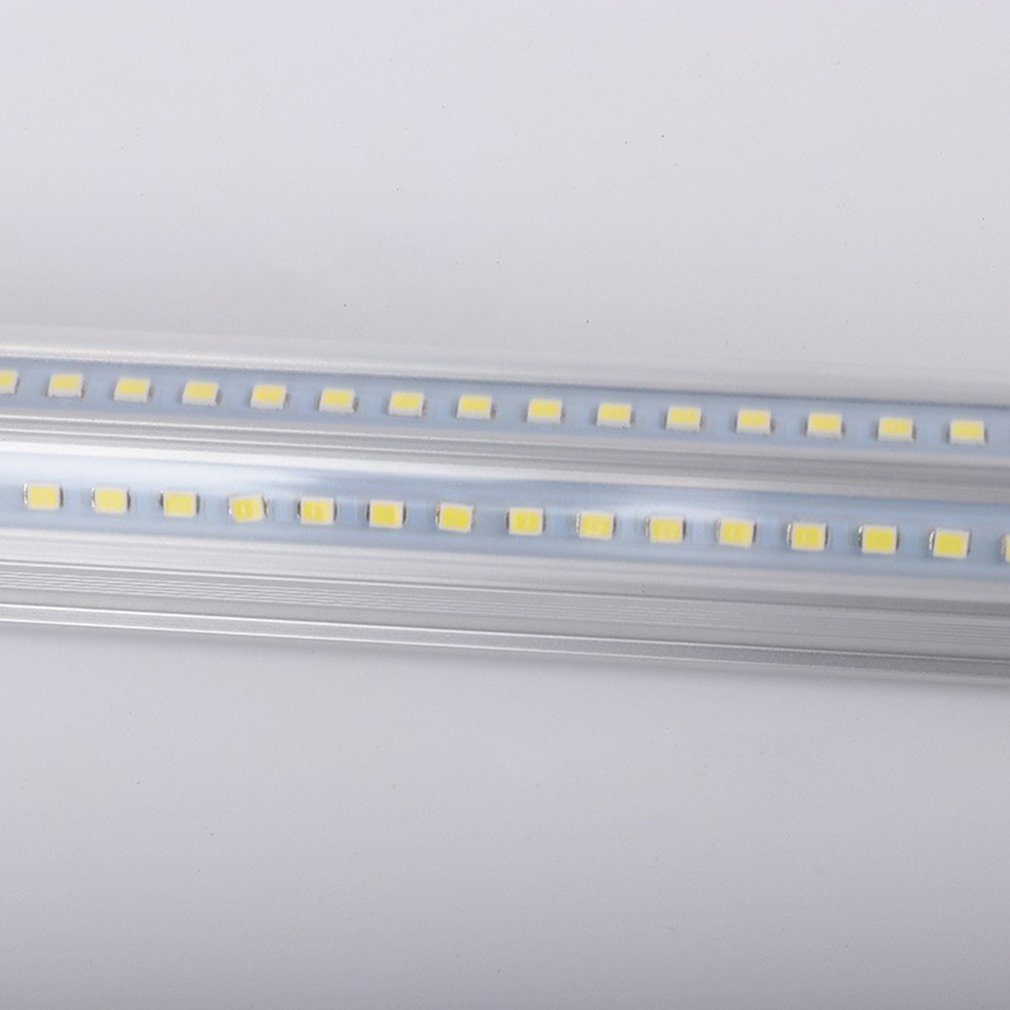 2 Pcs T8 Integrated V-Shaped Double Row Lamp Tube 14W 0.6M Linkable Light Fixture For Room Under Counter [Q/3]