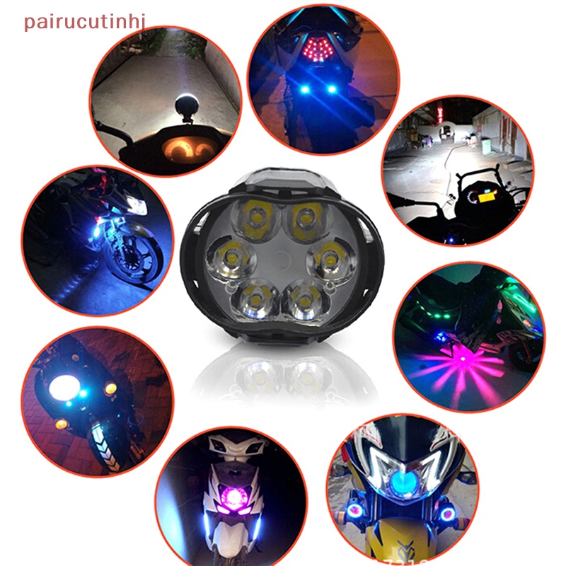 1 Cặp Đèn Pha 6-LED Ánh Sáng Trắng Dành Cho Xe Hơi / Xe Máy