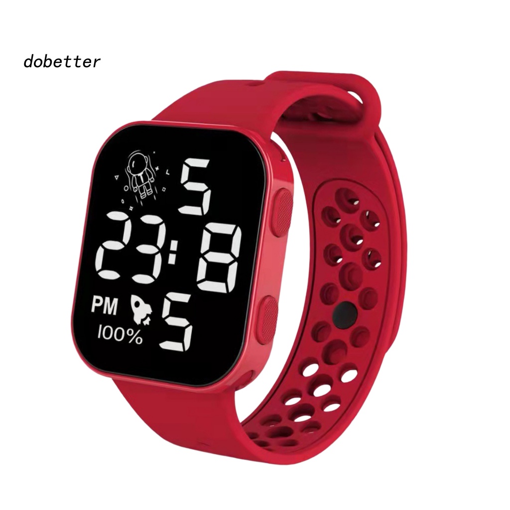 Đồng Hồ Đeo Tay Điện Tử Chống Nước P1 Màn Hình LED Vuông Điều Khiển Cảm Ứng