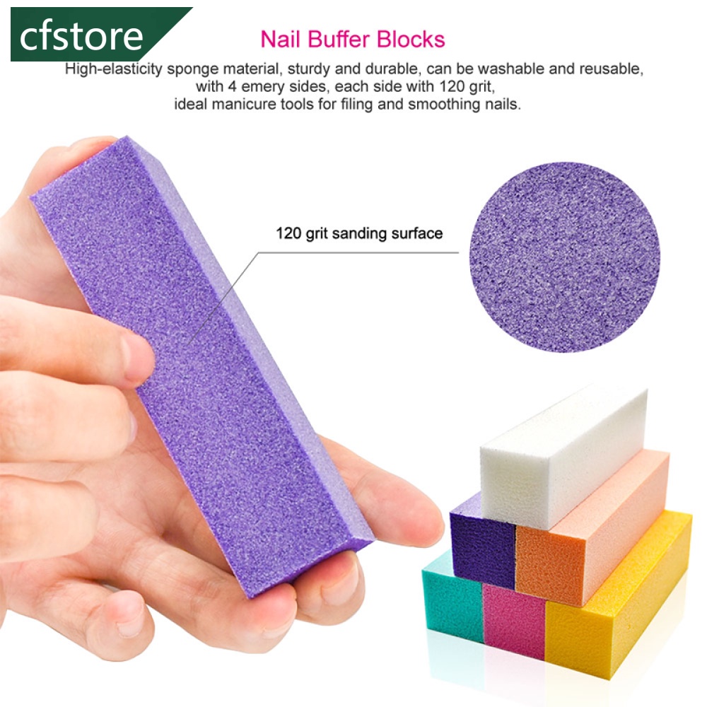 Bộ Dụng Cụ Dũa Móng Chuyên Nghiệp 100 / 180 Grit Emery 4 Mặt 120 Grit B8F2