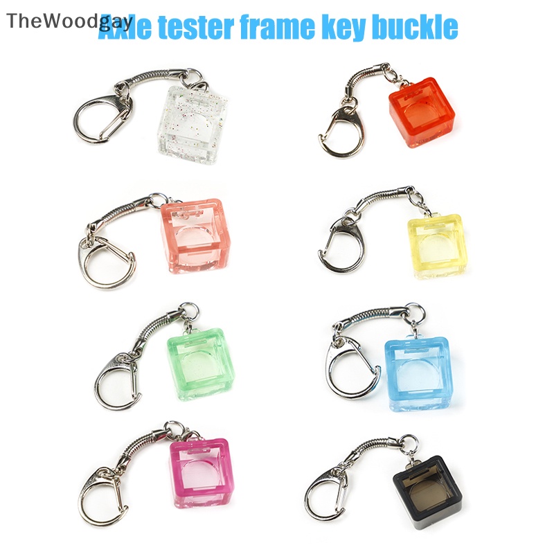 TheWoodgay Key Switch Test Tool Shaft Tester Single Press Frame Keyring Translucent Switch Keychain Waterproof Color Keyboard Hand Sensor EN