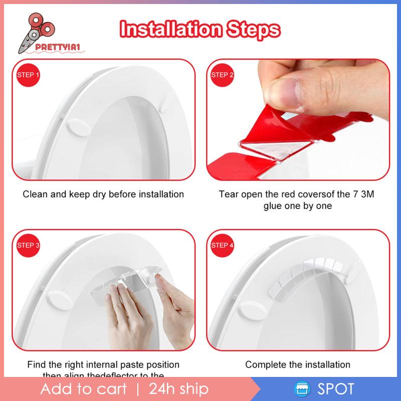 [Prettyia1] Bệ Ngồi Toilet Chống Văng Nước Siêu Bền Hình Tròn