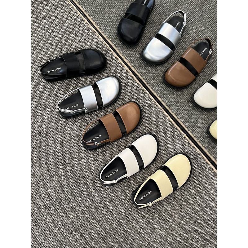 🔥có hàng sẵn🔥Sandal Bít mũi kiểu mới Hàn Quốc đi biển mùa hè CHIBAMY đế dày 4cm-AA1442