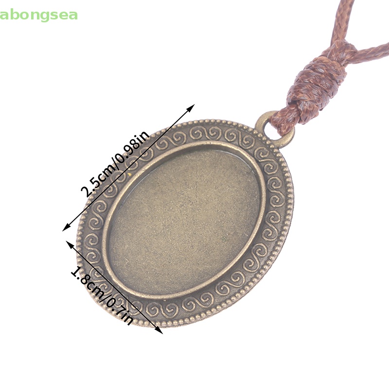 Abongsea Khay Đựng Trang Sức Hình Oval 18 * 25mm Kèm Dây Thừng Phong Cách Cổ Điển