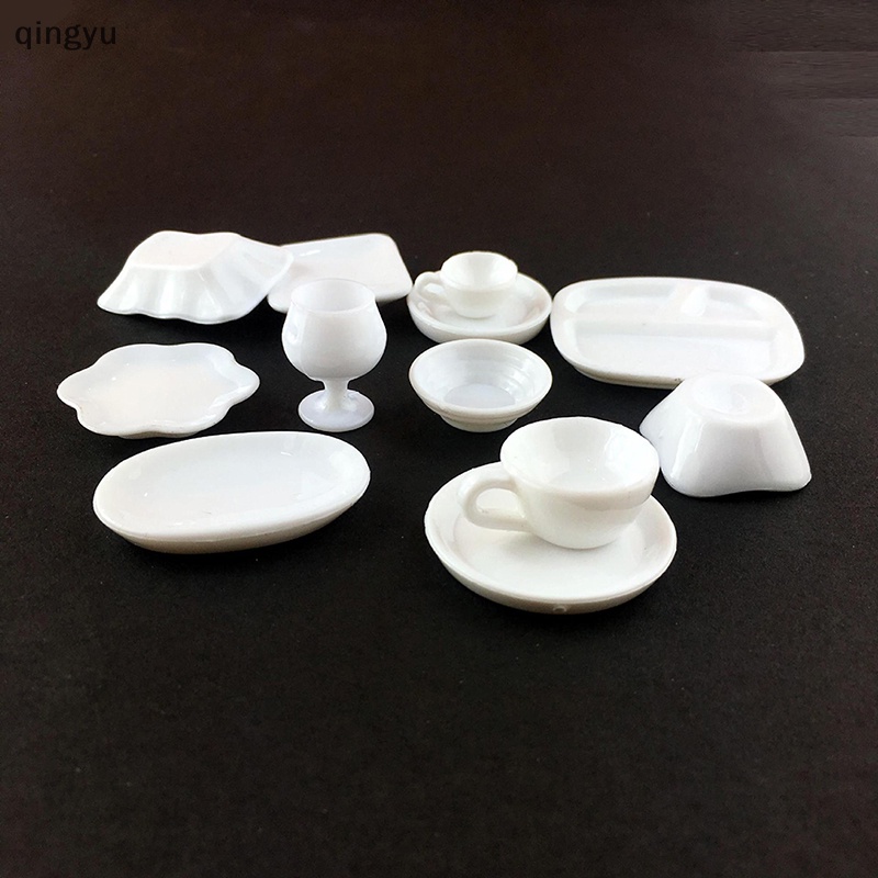 Set 12 Đĩa Trắng 1: 12 Dùng Để Trang Trí Nhà Búp Bê