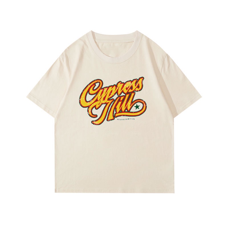 Áo Thun 100% Cotton Tay Ngắn Cổ Tròn In Họa Tiết Phong Cách Hàn Quốc Cho Nữ