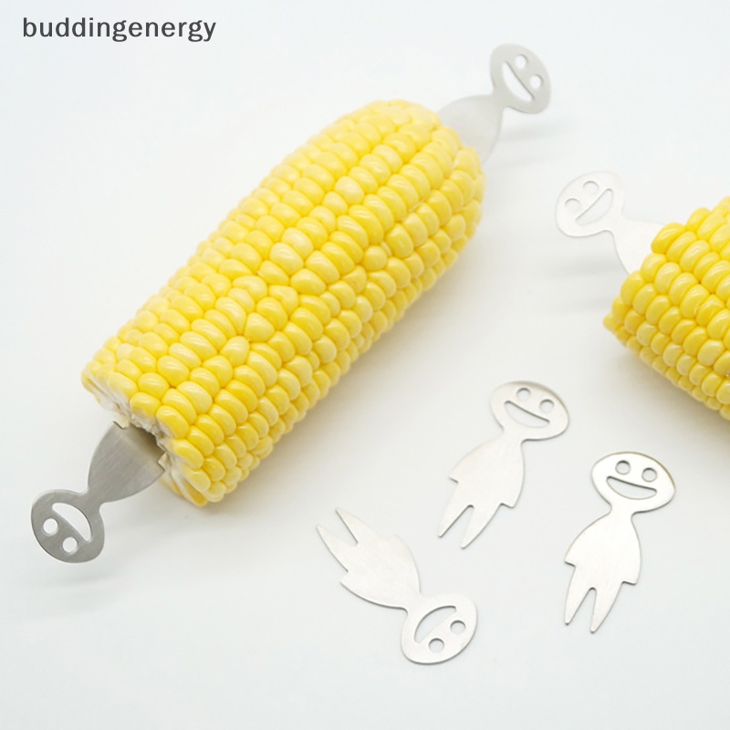 Set 1 / 5 Nĩa Ăn Trái Cây / Tráng Miệng Bằng Thép Không Gỉ Kiểu Dáng Hoạt Hình Dễ Thương Cho Bé