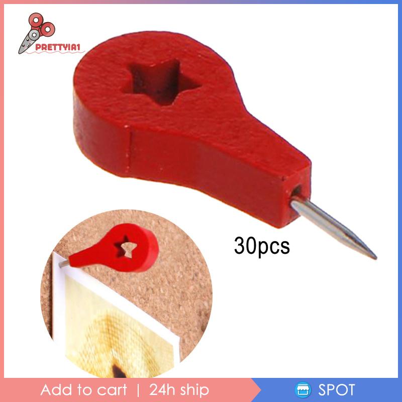 [Prettyia1] Set 30 Nút Bần Nhấn Cái Chuyên Dụng Cho Tường Thủ Công