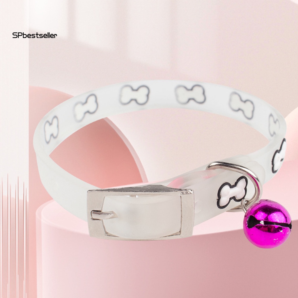 Vòng Cổ Họa Tiết Xương Hoạt Hình Có Khóa Điều Chỉnh Thoải Mái Dành Cho Thú Cưng