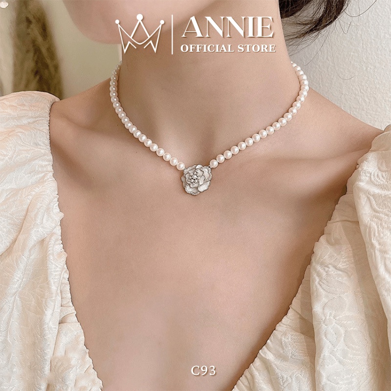 Dây chuyền, vòng cổ nữ hình pha dạng chuỗi ngọc trai nhân tạo sang trọng quý phái Annie C93