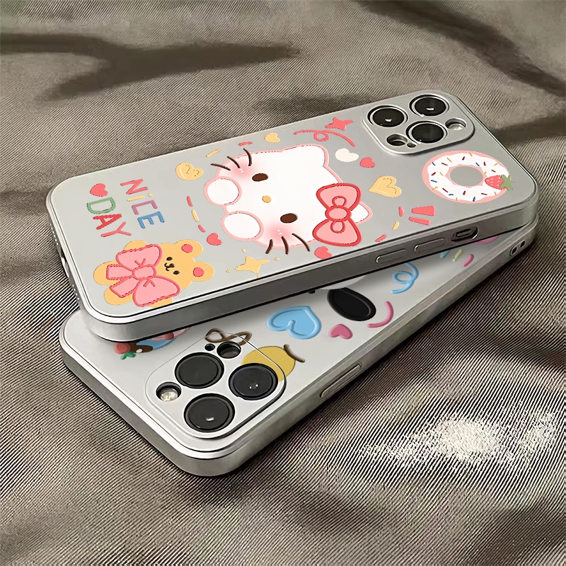 Ốp Điện Thoại Silicon TPU Mềm Mạ Điện Hình Cún Dễ Thương Chống Sốc Cho IPhone 14 13 12 11 Pro XS Max XR X 8 + 7 6S Plus