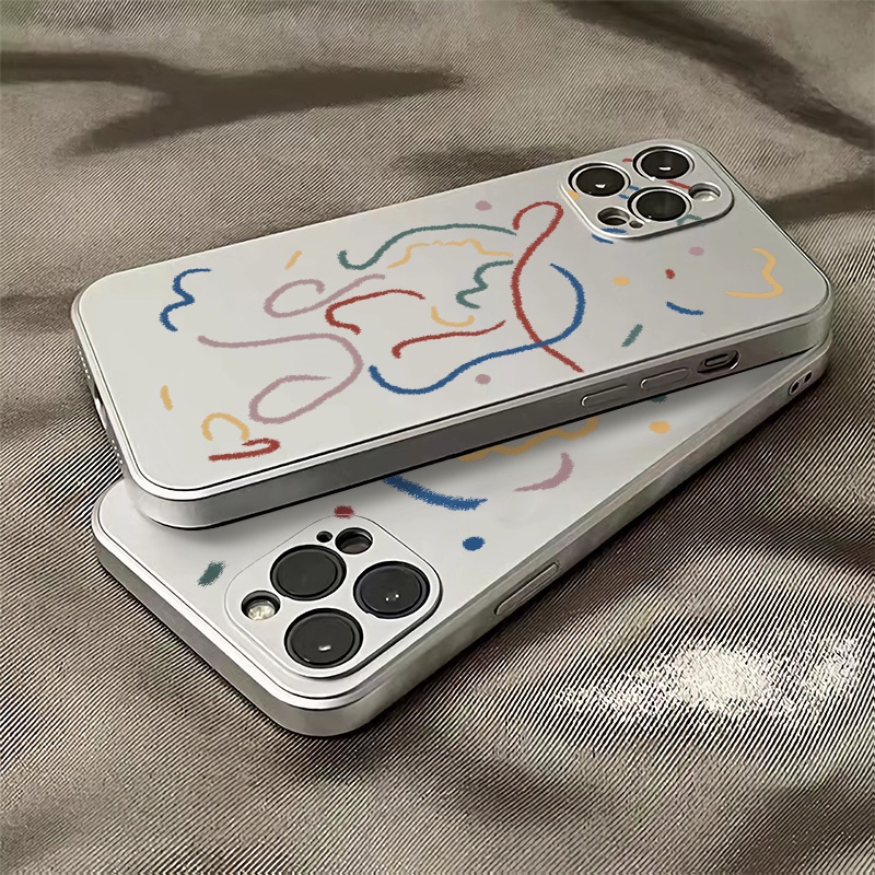 Ốp Điện Thoại Silicon TPU Mềm Mạ Điện Chống Sốc In Họa Tiết Dễ Thương Cho IPhone 14 13 12 11 Pro XS Max XR X 8 + 7 6S Plus