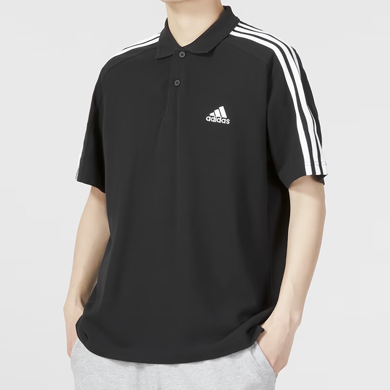 Adidas polo shirt men's fashion veel short-sleeved t-shirt áo thun thông thường thoáng khí