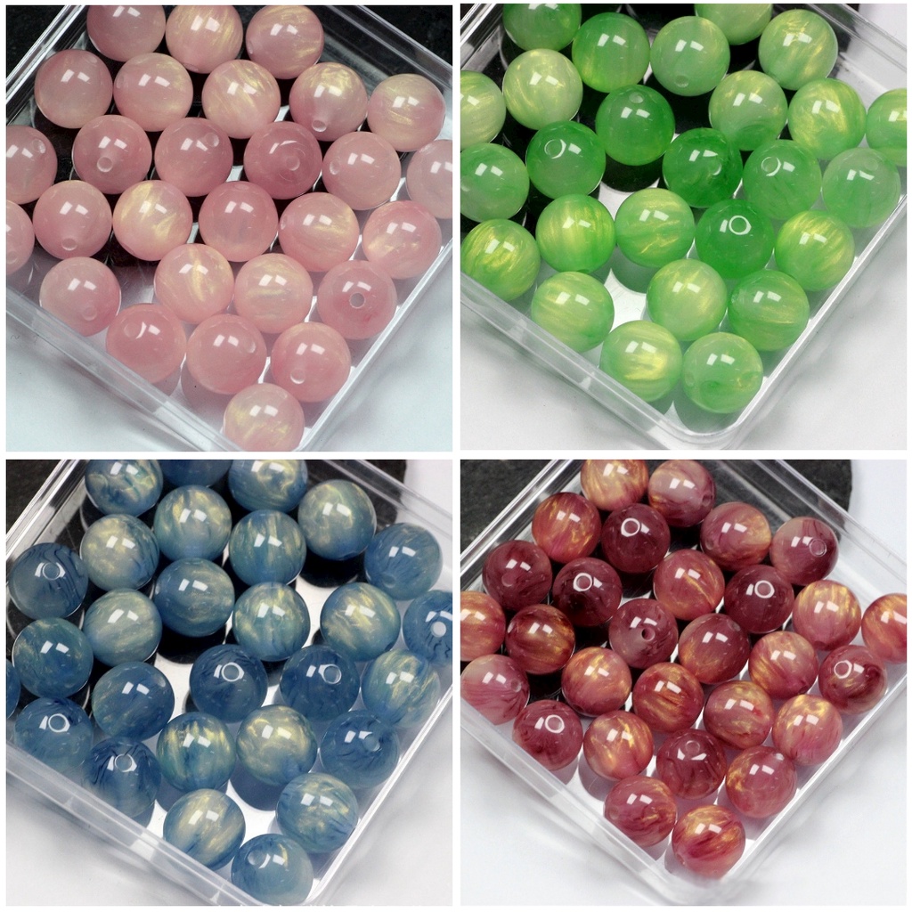 Set 25 Hạt Đá Mắt Hổ 12mm Dùng Làm Trang Sức Thời Trang