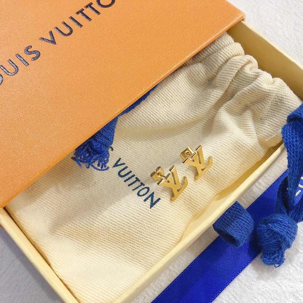 LOUIS VUITTON Bông Tai LV Bằng Thép Titan Thời Trang Cho Nữ