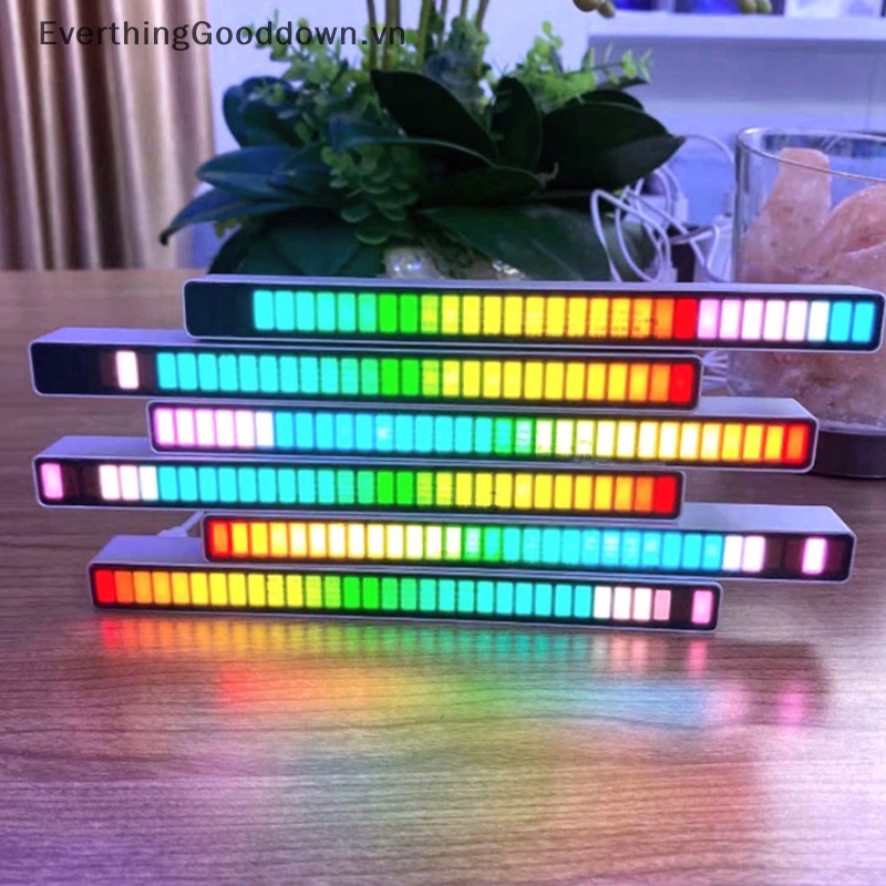 Everthinggooddown RGB Điều Khiển Âm Thanh Đèn Ngủ Ban Đêm Trang Trí Nội Thất vn
