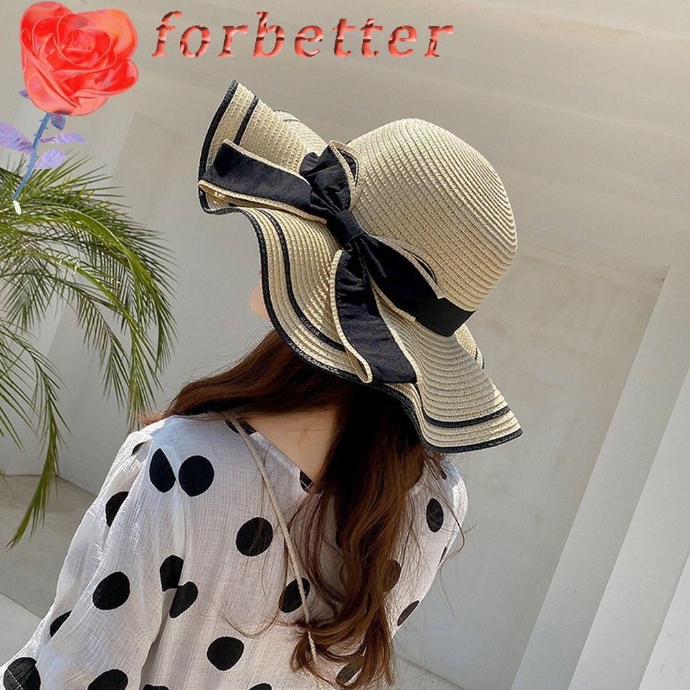 Mũ Panama Thắt Nơ Lớn Thoáng Khí Phong Cách Thể Thao Thời Trang Mùa Hè