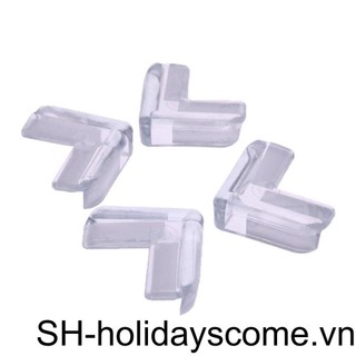 Set 4 Miếng Đệm PVC Tự Dính Dán Góc Tủ Bảo Vệ An Toàn Trong Nhà