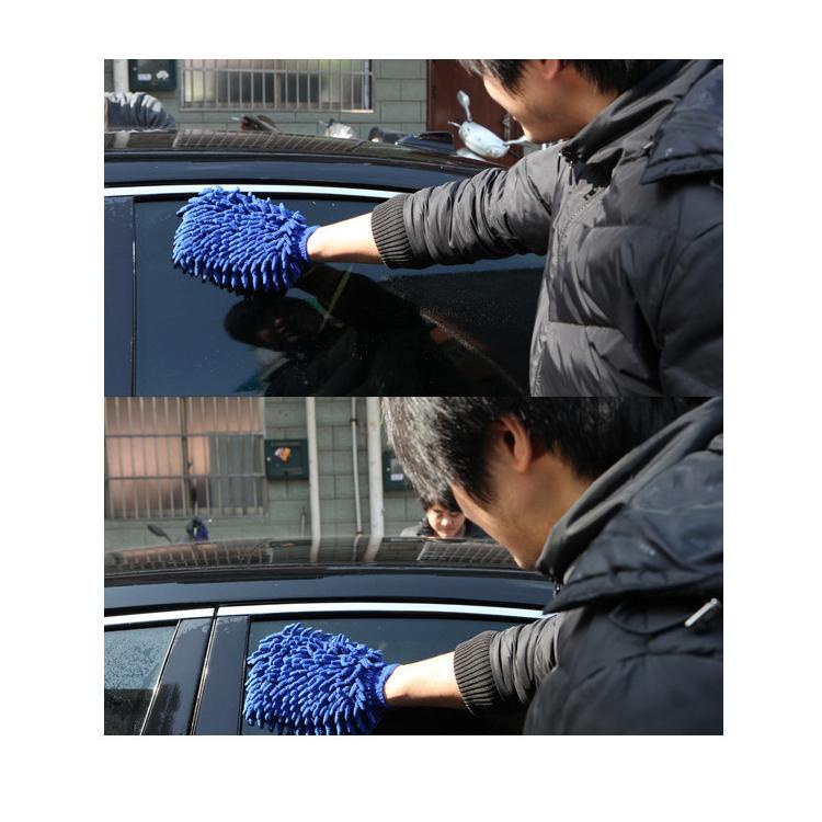 Găng tay lau rửa xe ô tô xe máy chuyên dụng, sợi microfiber mềm mại