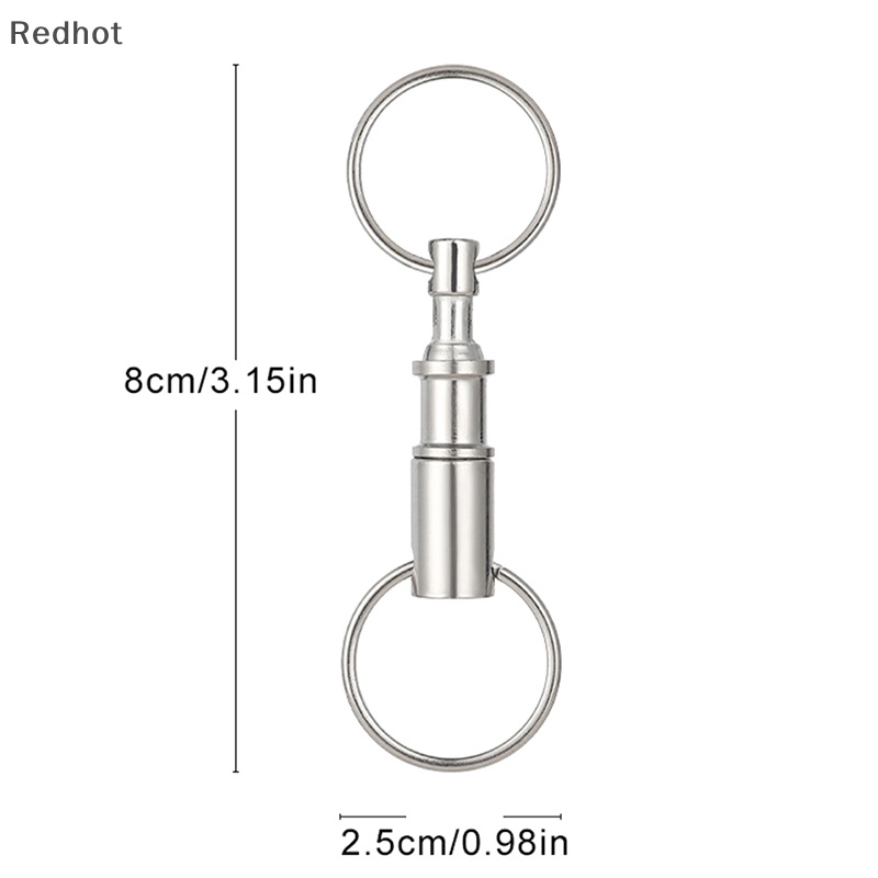 &lt; Redhot &gt; Móc Chìa Khóa Màu Bạc Tháo Rời Được Tháo Gỡ Nhanh