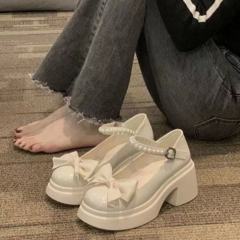 Giày Lười Đế Dày Phong Cách Retro Thời Trang Cho Nữ-AA0339