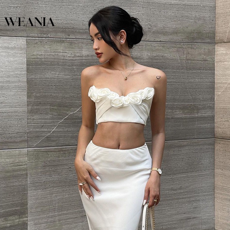 Áo Croptop Trễ Vai Cổ Khoét Sâu In Hoa Thời Trang Mùa Hè Cho Nữ