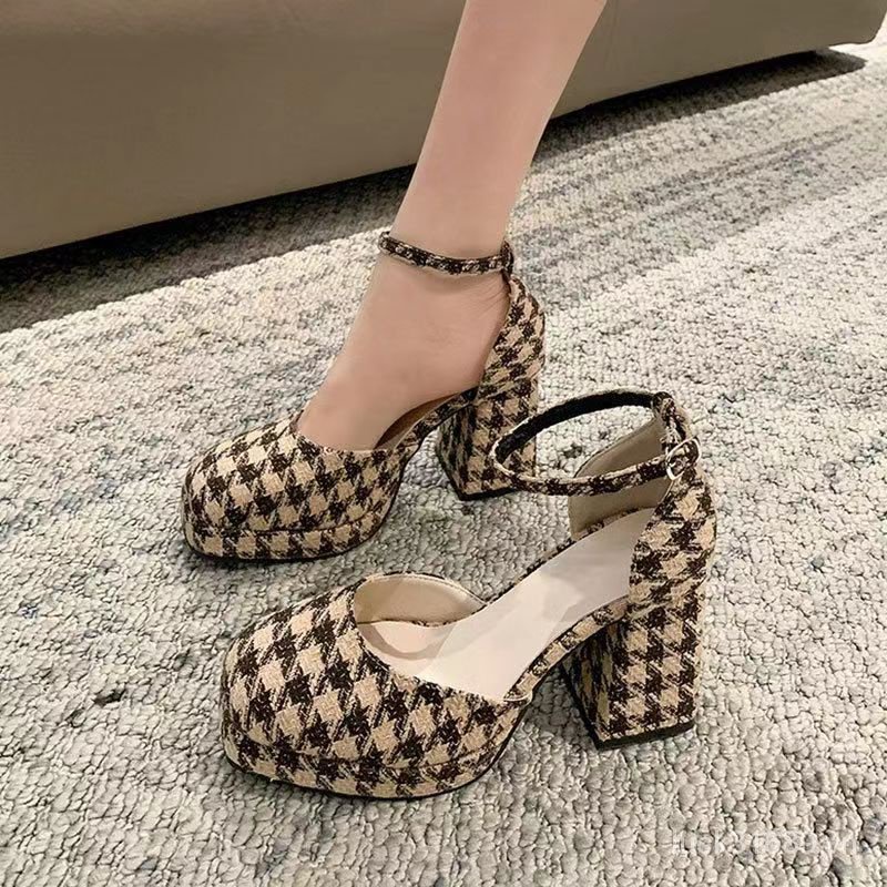 Giày Cao Gót Đế Dày Chống Thấm Nước Phong Cách Mary Jane 2023