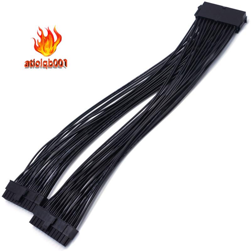 Cáp mở rộng nguồn điện ATX 24PIN 1 đến 2 cổng PSU Cáp mở rộng 24PIN của bộ chia nam sang nữ
