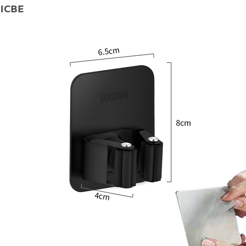 Móc Treo Cây Lau Nhà Bằng Thép Không Gỉ 304 Dán Tường Tiện Lợi