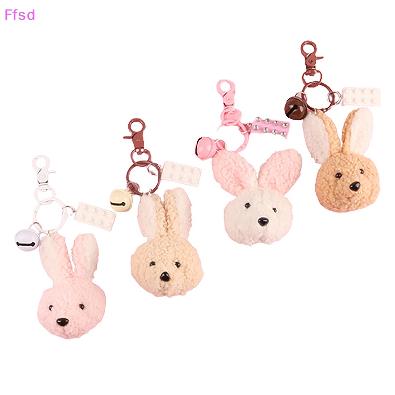 {Ffsd} Móc Khóa Thỏ Bông Tai To Dễ Thương Trang Trí Ba Lô / Túi Xách * Bán Chạy