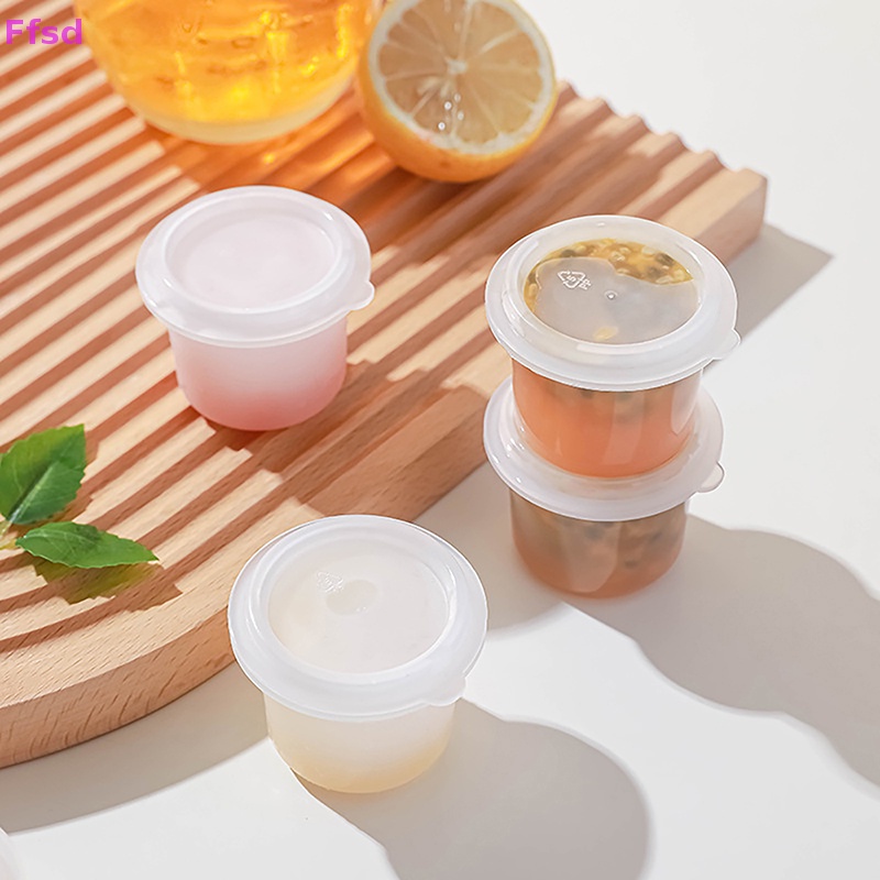 {Ffsd} Hộp Làm Đá Viên Dạng Nhấn Hình Tròn Có Nắp Đế Mềm Nhỏ