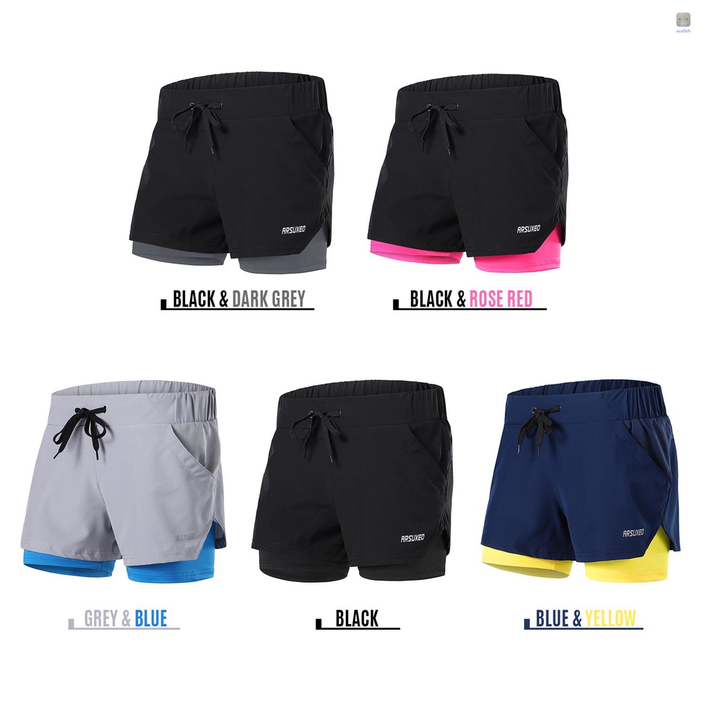 Quần ngắn đi xe đạp 2 Trong 1 Thoáng Khí Mau Khô Cho Nữ