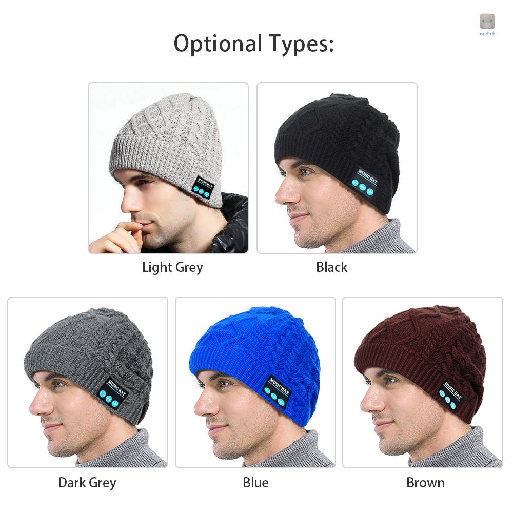 Mũ Dệt Kim MZ019 BT5.0 Có Thể Sạc Lại 200mAh Màu Nâu Dành Cho Người Lớn