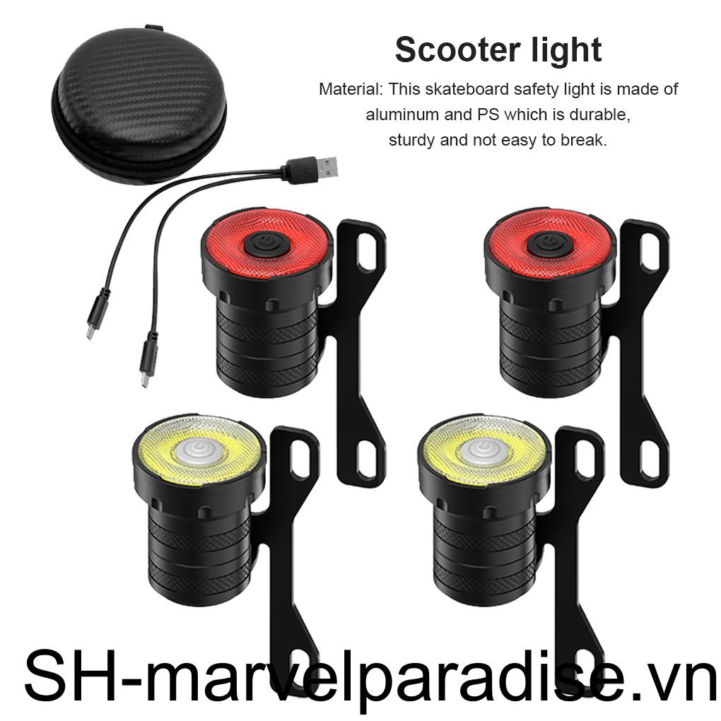Bộ 2 Đèn Led Cảm Ứng Gắn Bánh Xe Ván Trượt Tự Động Có Thể Sạc Lại