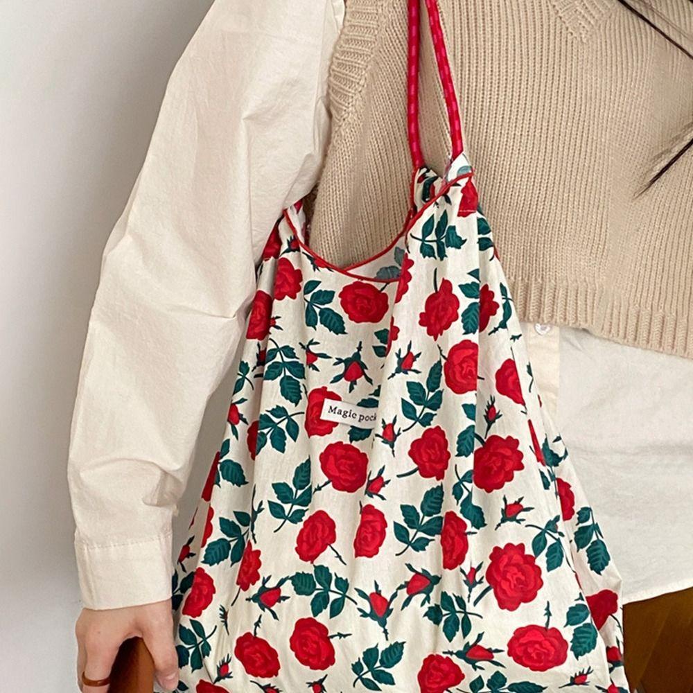 Túi Đeo Vai Trọng Lượng Nhẹ In Họa Tiết Hoa Dễ Thương Cho Nữ