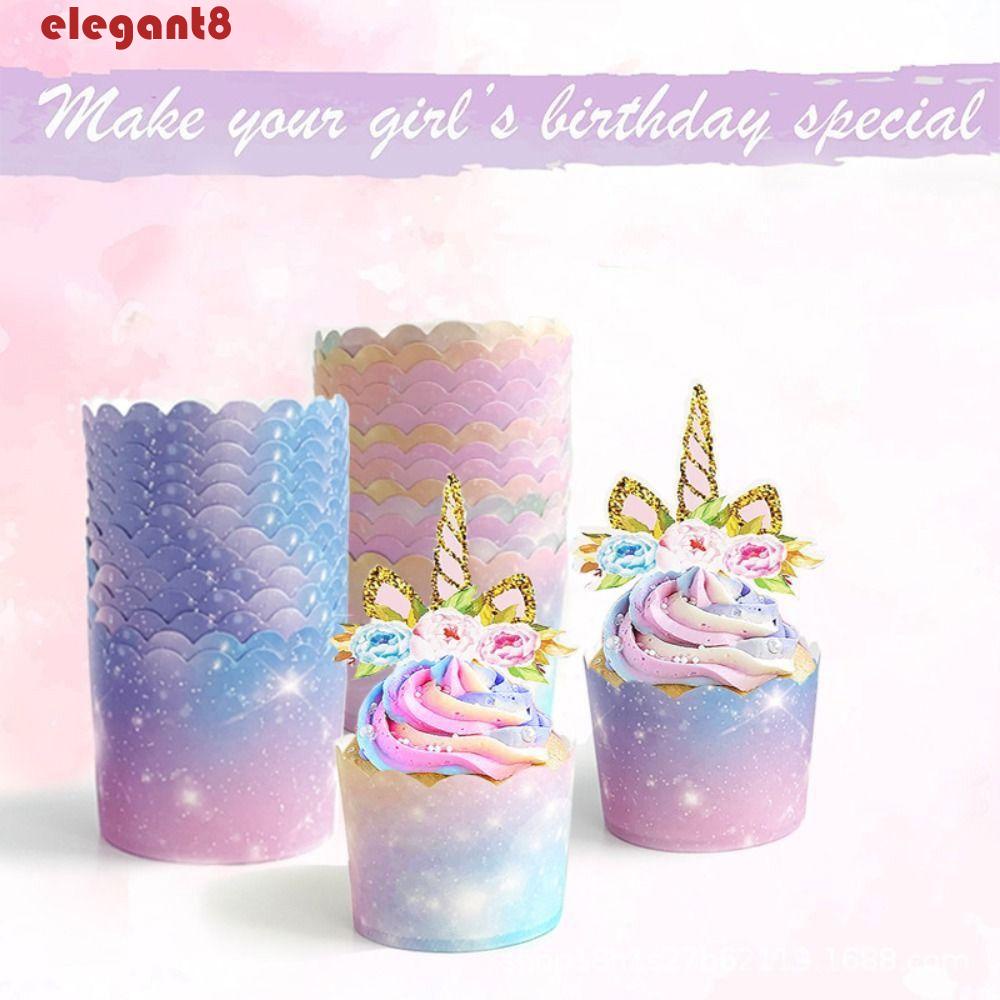 Set 50 Giá Đỡ Bánh Cupcake Nhiều Màu Sắc Tiện Dụng