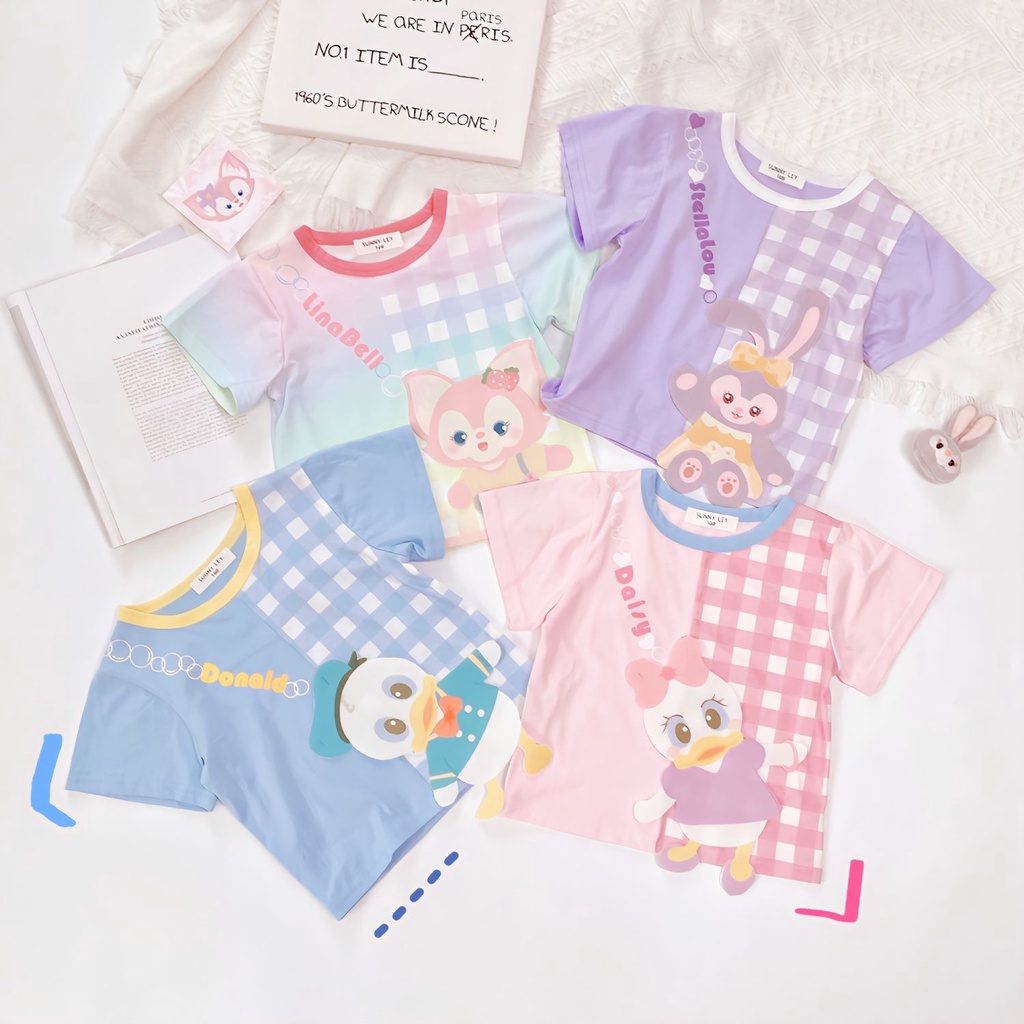 Áo Thun 100% Cotton Tay Ngắn Thoáng Khí In Họa Tiết Hoạt Hình Thời Trang Mùa Hè 2023 Cho Bé