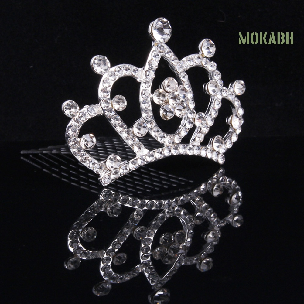 Cài Tóc Hình Vương Miện Có Đính Đá Hợp Thời Trang Cho Bé Gái