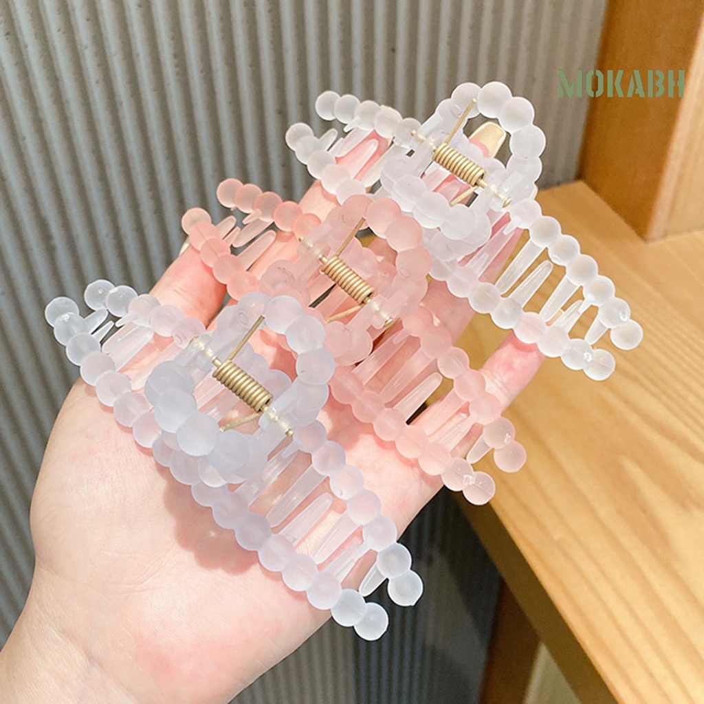 Bộ 4 Kẹp Tóc Càng Cua Bằng Acrylic Trong Suốt Màu Sắc Ngọt Ngào Thời Trang