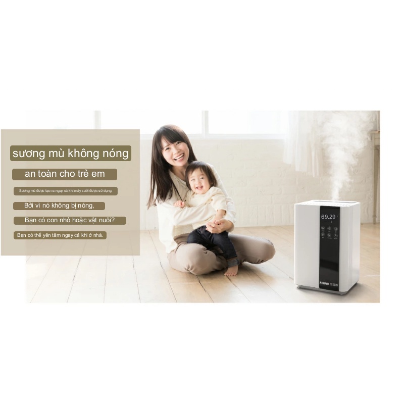 Máy phun sương tạo ẩm thông minh Akono xông tinh dầu , dung tích 5L