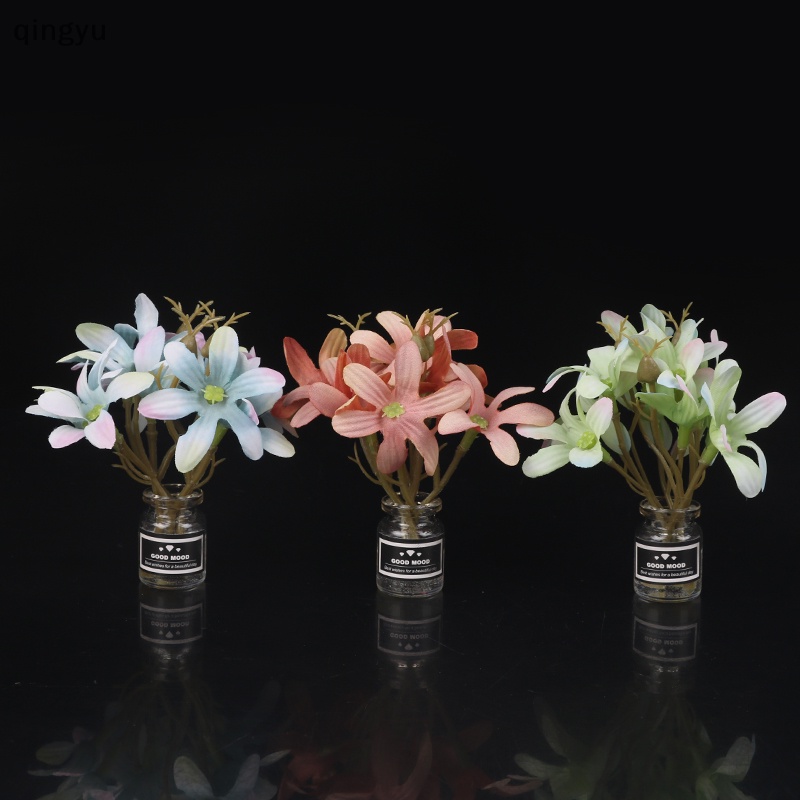 1 Bình Hoa Thủy Tinh Nhỏ Xinh Trang Trí Nhà Búp Bê 1: 12