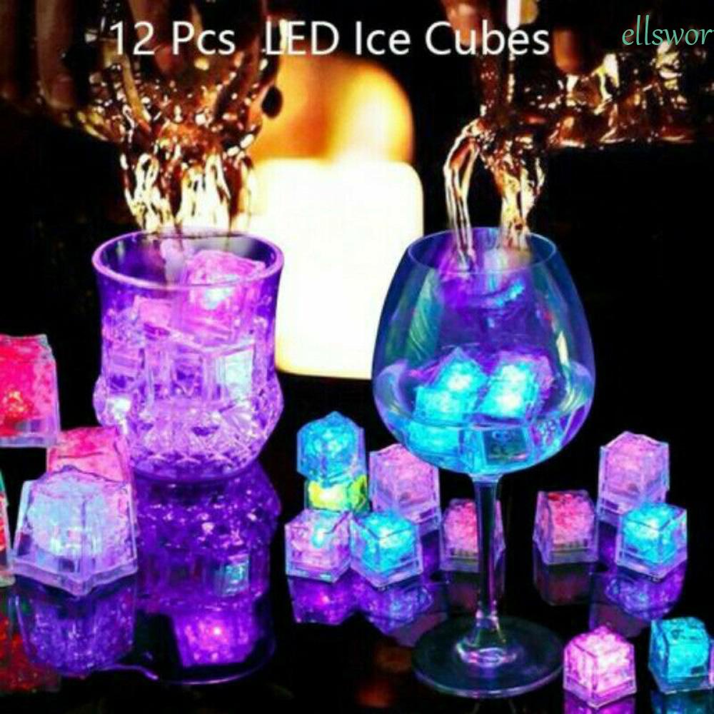 12 Viên Đá Phát Sáng Đèn LED Dùng Trang Trí Chai Rượu Trong Dịp Giáng Sinh